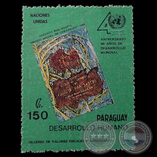 40 ANIVERSARIO DEL PNUD - SELLO POSTAL PARAGUAYO AO 1990