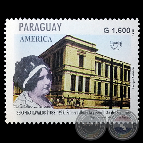 Imagen de SERAFINA DVALOS - AMRICA 1998  UPAEP / MUJERES DESTACADAS DEL PARAGUAY - SELLO POSTAL PARAGUAYO AO 1998