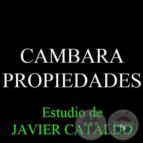 CAMBARA - PROPIEDADES - Estudio de JAVIER CATALDO
