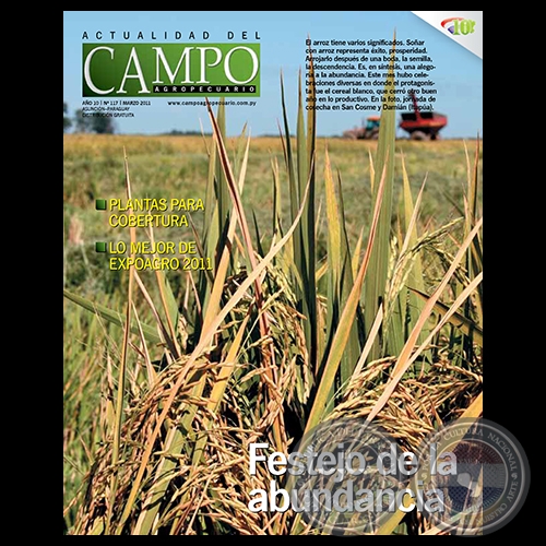 CAMPO AGROPECUARIO - AO 10 - NMERO 117 - MARZO 2011 - REVISTA DIGITAL