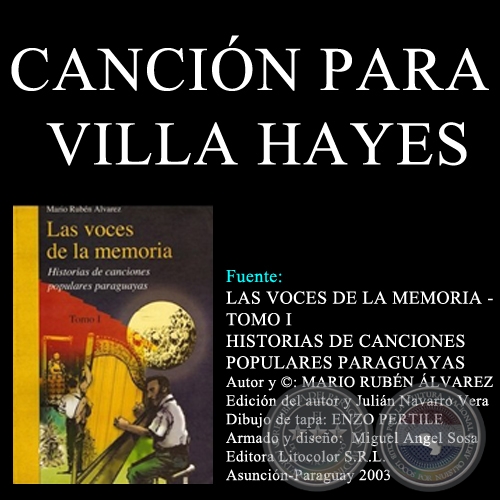 CANCIN PARA VILLA HAYES - Letra y msica: JACKSON MANOSALVA