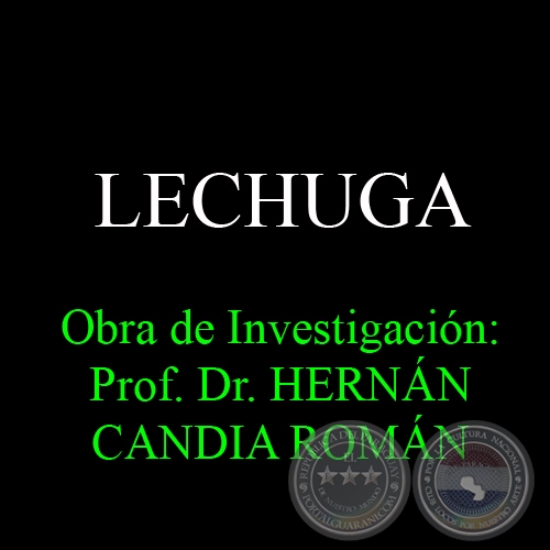 LECHUGA - Obra de Investigacin: Prof. Dr. HERNN CANDIA ROMN