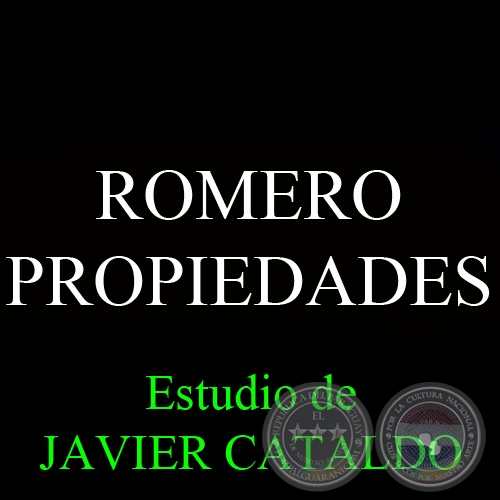 ROMERO - PROPIEDADES - Estudio de JAVIER CATALDO