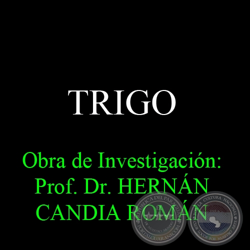 TRIGO - Obra de Investigacin: Prof. Dr. HERNN CANDIA ROMN