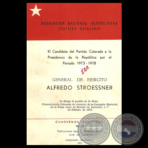 Portal Guaraní CLAUSURA DE LA CAMPAÑA ELECTORAL ASUNCIÓN, 1973