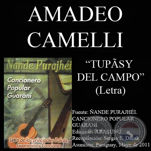 TUPSY DEL CAMPO - Letra: AMADEO CAMELLI - Msica: RAMN VARGAS COLMN