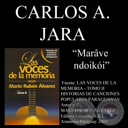 MARVE NDOIKI - Letra de CARLOS A. JARA