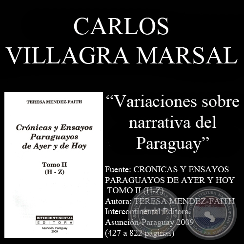 VARIACIONES SOBRE NARRATIVA DEL PARAGUAY (Ensayo de Carlos Villagra Marsal)