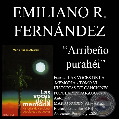 BARCINO KOLI (ARRIBEO PURAHI) - Letra de la cancin: EMILIANO R. FERNNDEZ