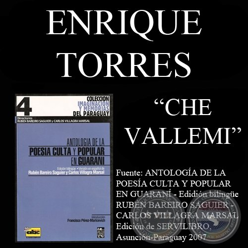 CHE VALLEMI / MI VALLE - Poesa de ENRIQUE TORRES