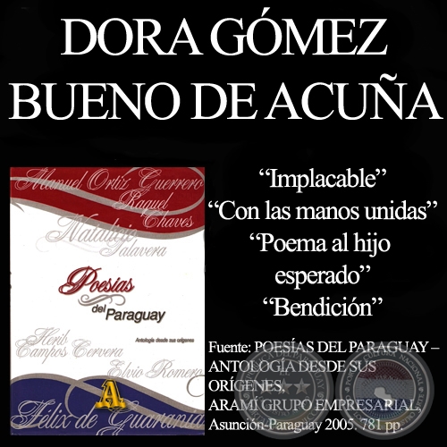 Poesas de DORA GMEZ BUENO DE ACUA - Ao 2005