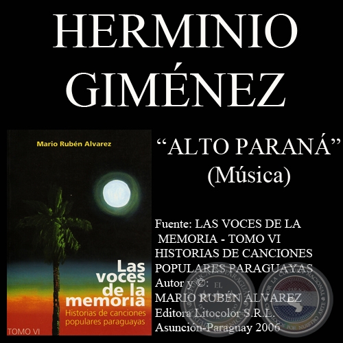 ALTO PARANÁ - Música: HERMINIO GIMÉNEZ - Letra: MARILÝ MORALES