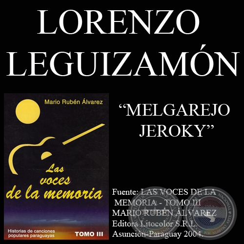 MELGAREJO JEROKY - Autor: LORENZO LEGUIZAMN