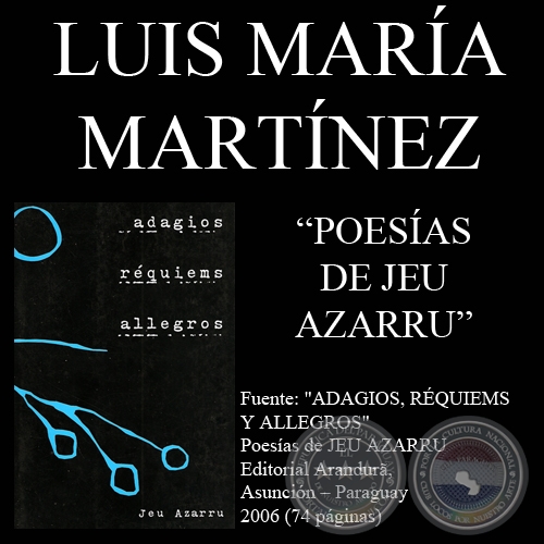 POESAS DE JEU AZARRU - Ensayo de LUIS MARA MARTNEZ