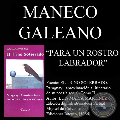 PARA UN ROSTRO LABRADOR - Letra de MANECO GALEANO