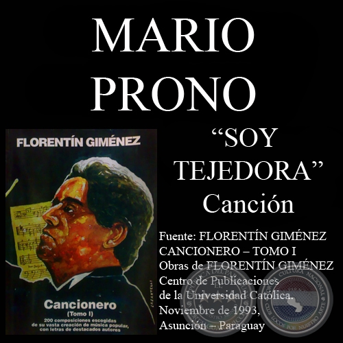 SOY TEJEDORA (Cancin, letra de MARIO PRONO)