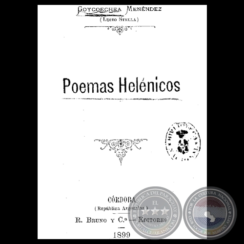 POEMAS HELNICOS, 1899 - MARTN GOYCOECHEA MENNDEZ