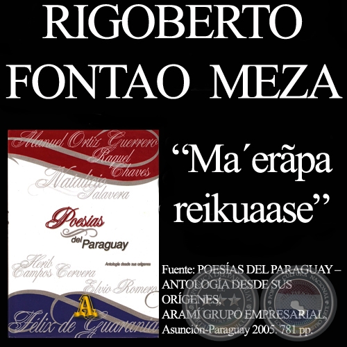 MA'ERPA REIKUAASE - Poesa de RIGOBERTO FONTAO MEZA