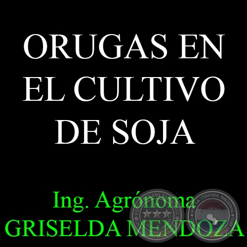 ORUGAS EN EL CULTIVO DE SOJA - Ing. Agrnoma GRISELDA MENDOZA