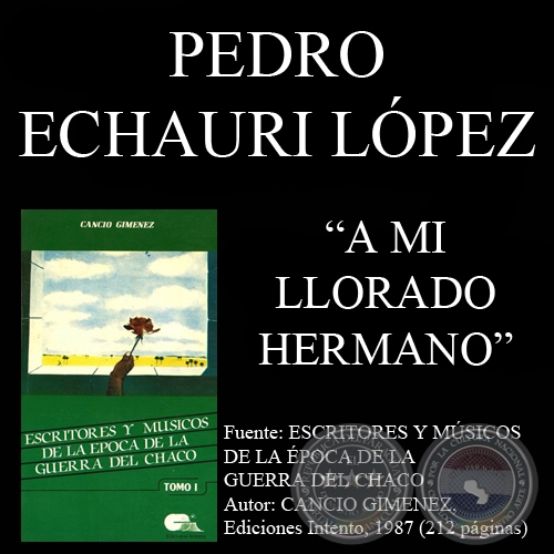 A MI LLORADO HERMANO,... (Poesía de PEDRO ECHAURI LÓPEZ)