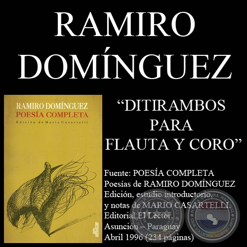 DITRAMBOS PARA FLAUTA Y CORO (Poesas de RAMIRO DOMNGUEZ, 1964)