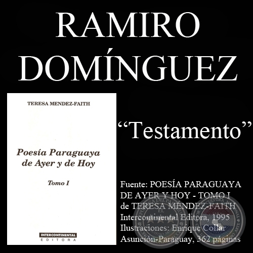 TESTAMENTO - Poesa de RAMIRO DOMNGUEZ