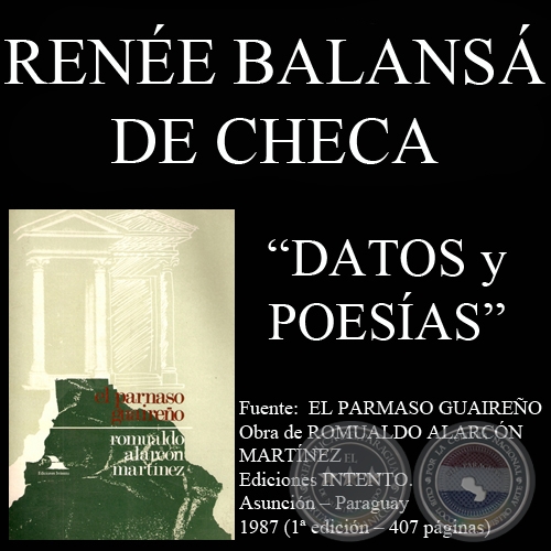 MA TERRE GUARANI, CHE RETA y SIN LPIDA (Poesas de RENE BALANS DE CHECA