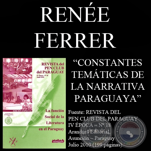 CONSTANTES TEMTICAS DE LA NARRATIVA PARAGUAYA (Ponencia de RENE FERRER)