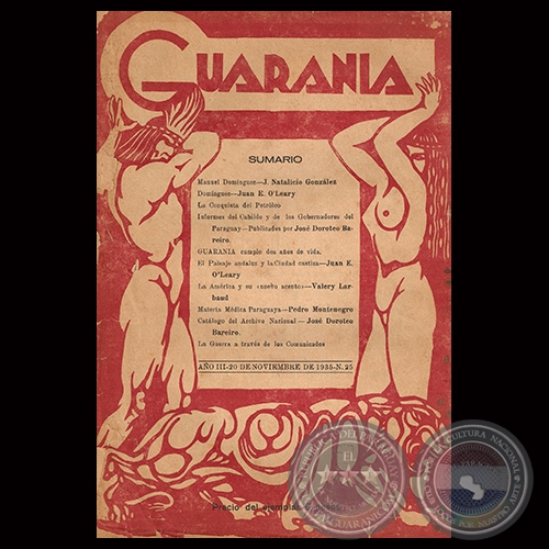 REVISTA GUARANIA - AO 3  N 25  NOVIEMBRE 20 DE 1935 - Director: JUAN NATALICIO GONZLEZ