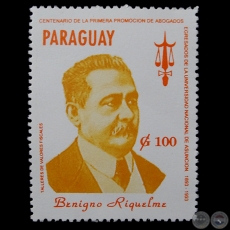 CENTENARIO DE LA PRIMERA PROMOCIN DE ABOGADOS EGRESADOS DE LA UNIVERSIDAD NACIONAL DE ASUNCIN / 1893-1993 - SELLO POSTAL PARAGUAYO AO 1994