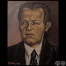 RETRATO DE JOS ASUNCIN FLORES - leo sobre tela de RETRATO DE JOS ASUNCIN FLORES