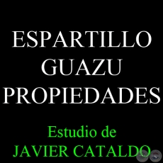 ESPARTILLO GUAZU - PROPIEDADES - Estudio de JAVIER CATALDO