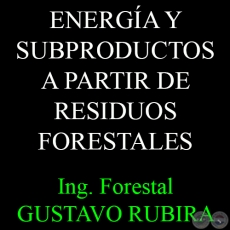 ENERGA Y SUBPRODUCTOS A PARTIR DE RESIDUOS FORESTALES - Ing. Forestal GUSTAVO RUBIRA 