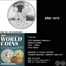 KM# 156 150 GUARANIES - AO 1975 - MONEDAS DE PARAGUAY