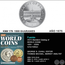 KM# 179 1500 GUARANIES - AO 1975 - MONEDAS DE PARAGUAY