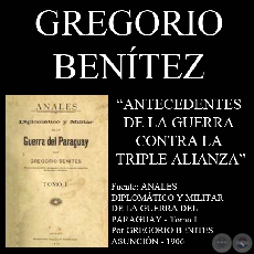 ANTECEDENTES DE LA GUERRA CONTRA LA TRIPLE ALIANZA (Autor: GREGORIO BENÍTEZ)