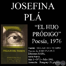 EL HIJO PRDIGO (1976) - Poesas de JOSEFINA PL