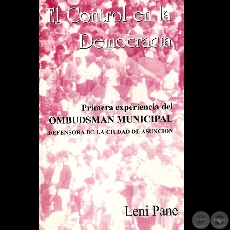 EL CONTROL EN LA DEMOCRACIA - OMBUDSMAN MUNICIPAL, 1999 - Por LENI PANE