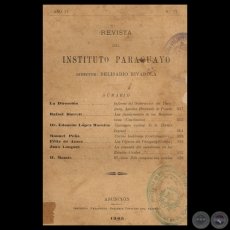 REVISTA DEL INSTITUTO PARAGUAYO - N° 51 - AÑO VI, 1905 - Director: BELISARIO RIVAROLA 