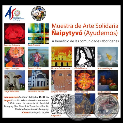 MUESTRA AIPYTYV (AYUDEMOS) - Exposicin Colectiva de JORGE VALLADARES - Sbado, 13 de Julio de 2013