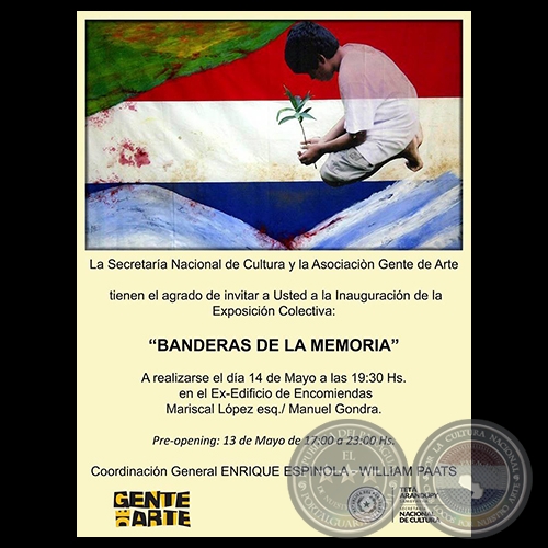 BANDERAS DE LA MEMORIA , 2015 - ASOCIACIN GENTE DE ARTE - Obra de ENRIQUE ESPNOLA