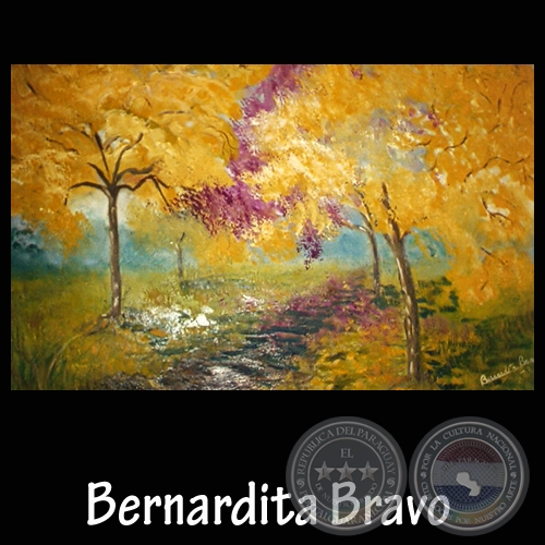 LAPACHOS - leo sobre lienzo de Bernardita Bravo - Ao 2003