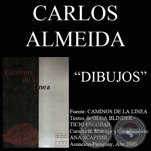 DIBUJO DE CARLOS ALMEIDA 1987 EN CAMINOS DE LA LNEA (Textos de OLGA BLINDER y TICIO ESCOBAR)