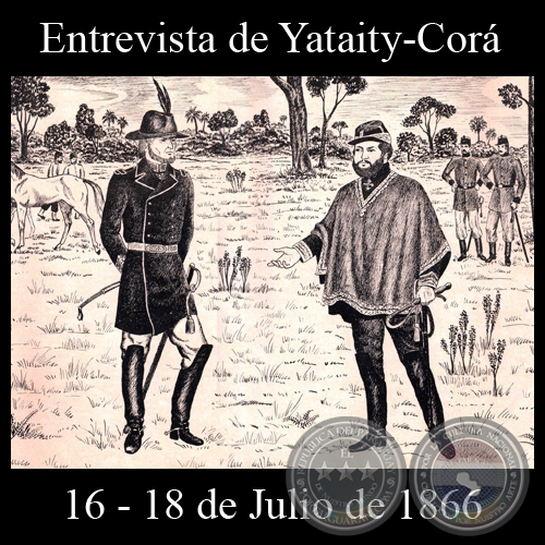 ENTREVISTA DE YATAITY - COR - 12 DE SETIEMBRE DE 1866 - Dibujo de WALTER BONIFAZI 