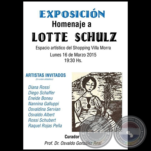 EXPOSICIN HOMENAJE A LOTTE SCHULZ, 2015 - Obras de OSVALDINA SERVIN