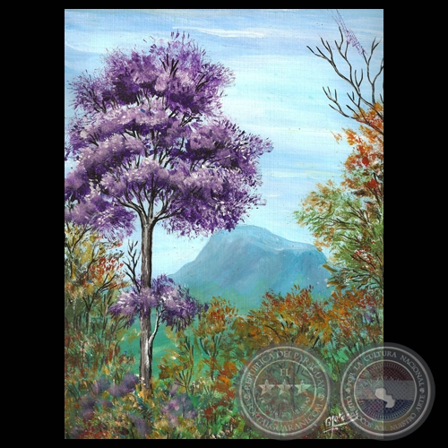 JACARANDA, 2003 - Acrlico sobre lienzo de GLORIA MARECOS