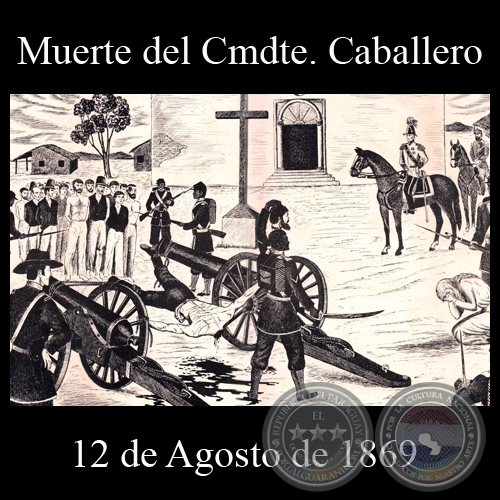 MUERTE DEL CMDTE. CABALLERO - 12 DE AGOSTO DE 1869 - Dibujo de WALTER BONIFAZI