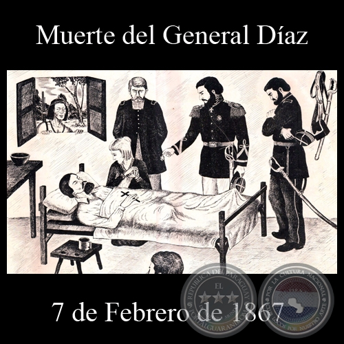 MUERTE DEL GENERAL DAZ - 7 DE FEBRERO DE 1867 - Dibujo de WALTER BONIFAZI