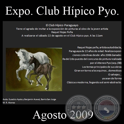 EXPOSICIN EN EL CLUB HPICO PARAGUAYO, 2009 - leo de RAQUEL ROJAS PEA 