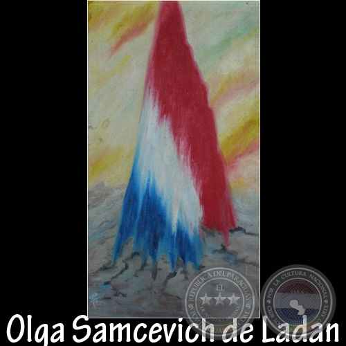 INDEPENDENCIA - Pintura de Olga Samcevich de Ladan - Ao 1967